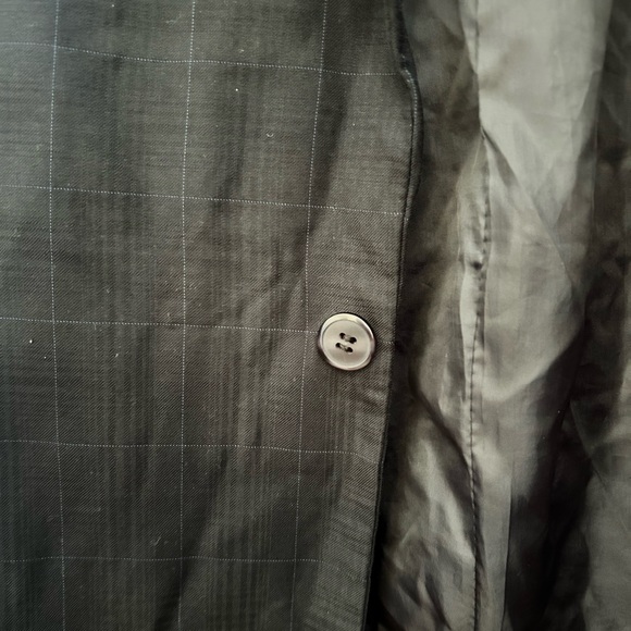 Falcone Mens Black and Grey Suit Jacket Blazer 42R - Picture 4 of 8